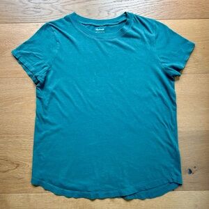 Madewell Softfade Everyday Short Sleeve T-Shirt Blue Teal Women's Small EUC